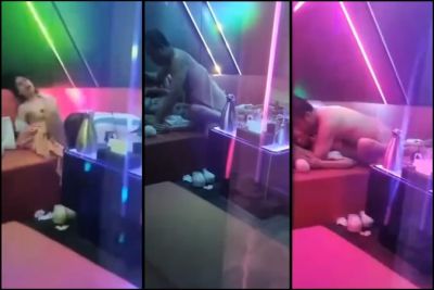 [Hot] Bô lão đi karaoke tay vịn 1 mình đè em KTV vét máng đụ luôn tại chỗ bị bảo vệ phát hiện đứng quay vẫn không hay biết